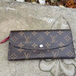 Louis Vuitton Monogram Canvas Continental Wallet in Brown with Gold Accents